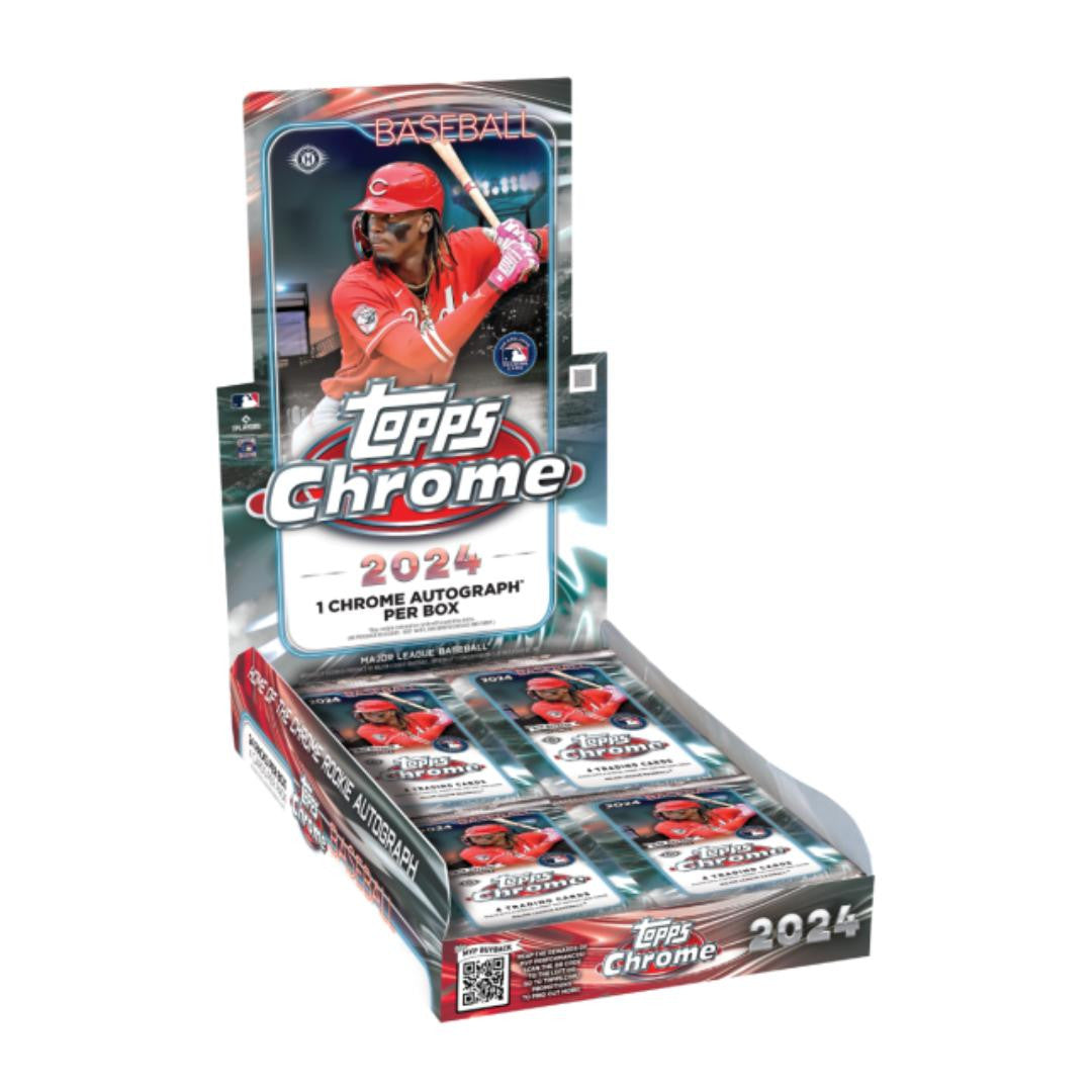 Topps 2024 Chrome Baseball Trading Card Hobby Box