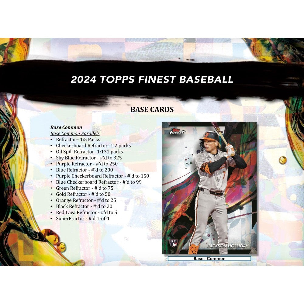 Topps 2024 Finest Baseball Trading Card Hobby Box