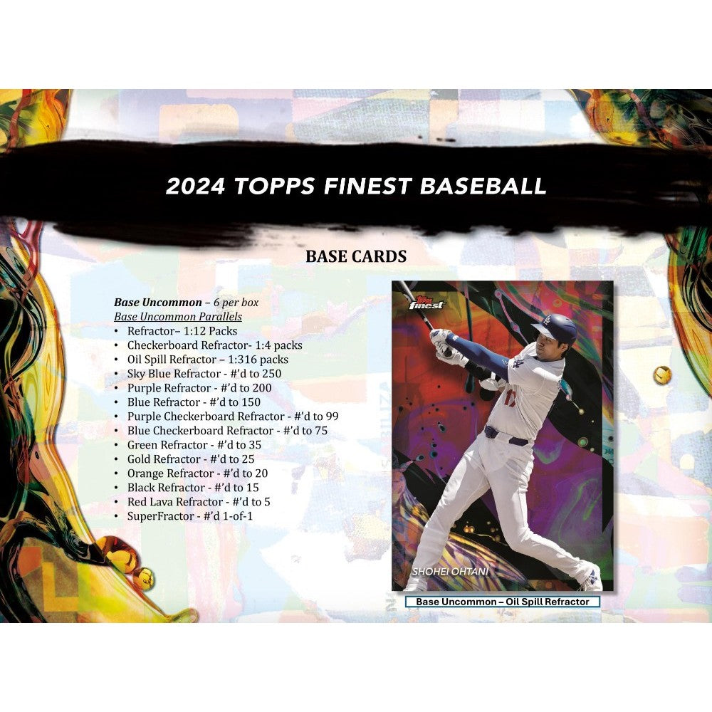Topps 2024 Finest Baseball Trading Card Hobby Box