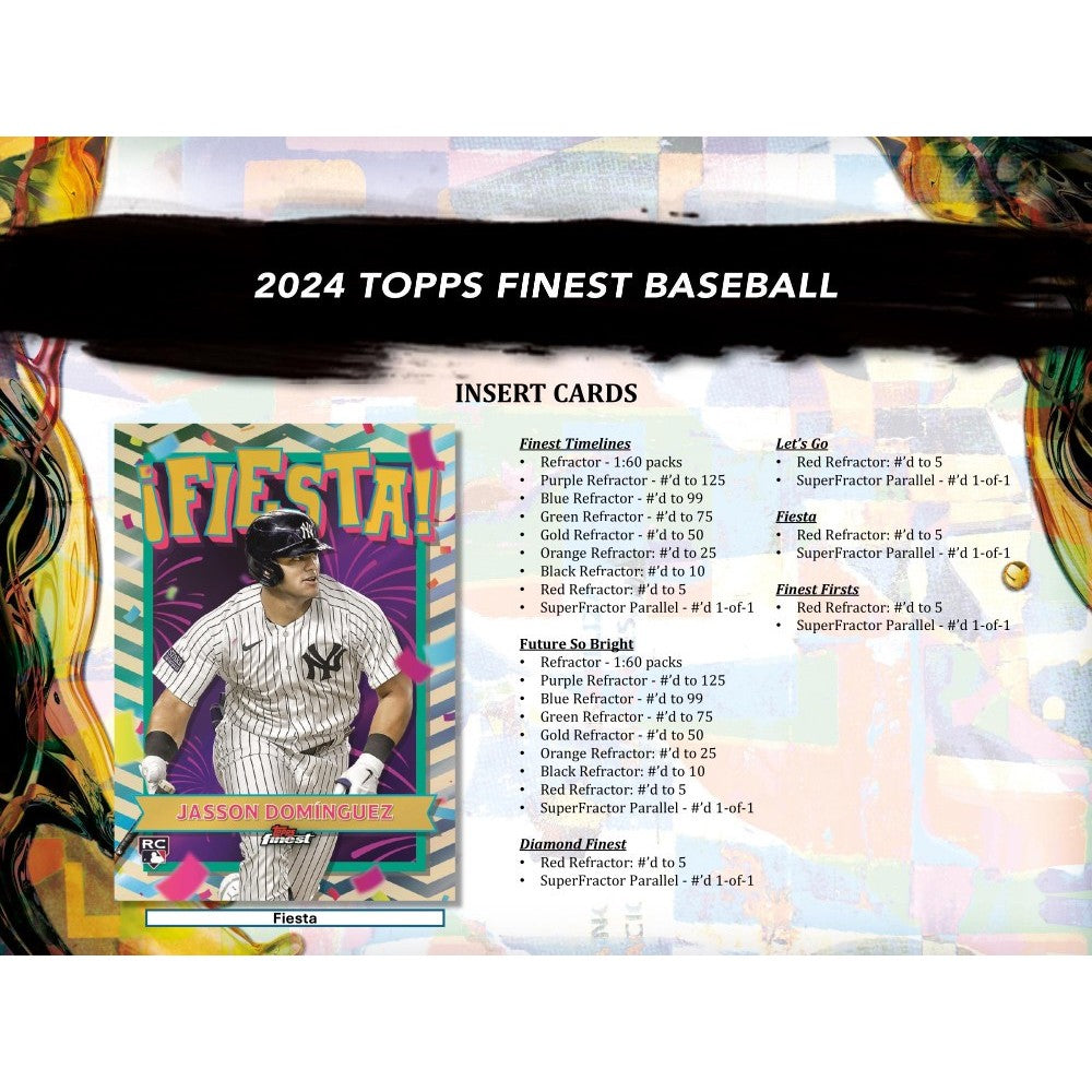 Topps 2024 Finest Baseball Trading Card Hobby Box