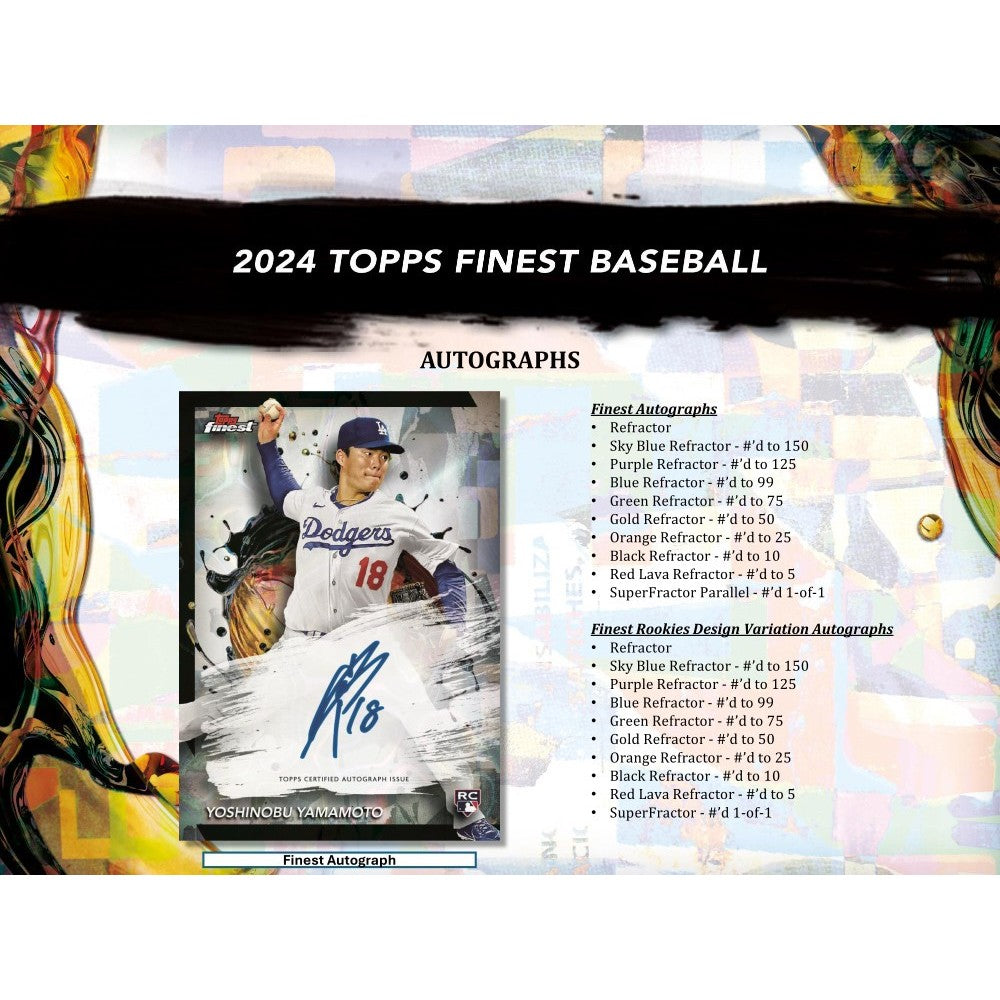 Topps 2024 Finest Baseball Trading Card Hobby Box