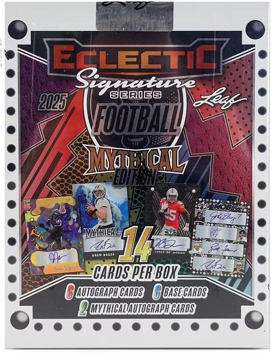 Leaf 2025 Eclectic Signature Series Football Trading Card Hobby Box
