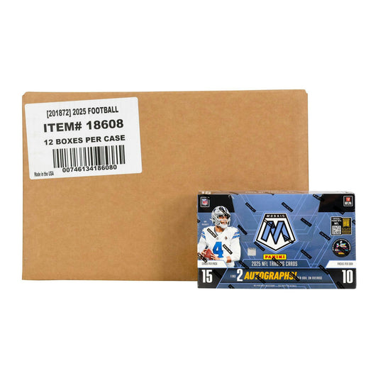 Panini 2025 Mosaic Football Hobby Box Sealed 12-Box Case
