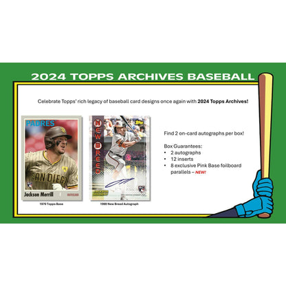Topps 2024 Archives Baseball Trading Card Hobby Box