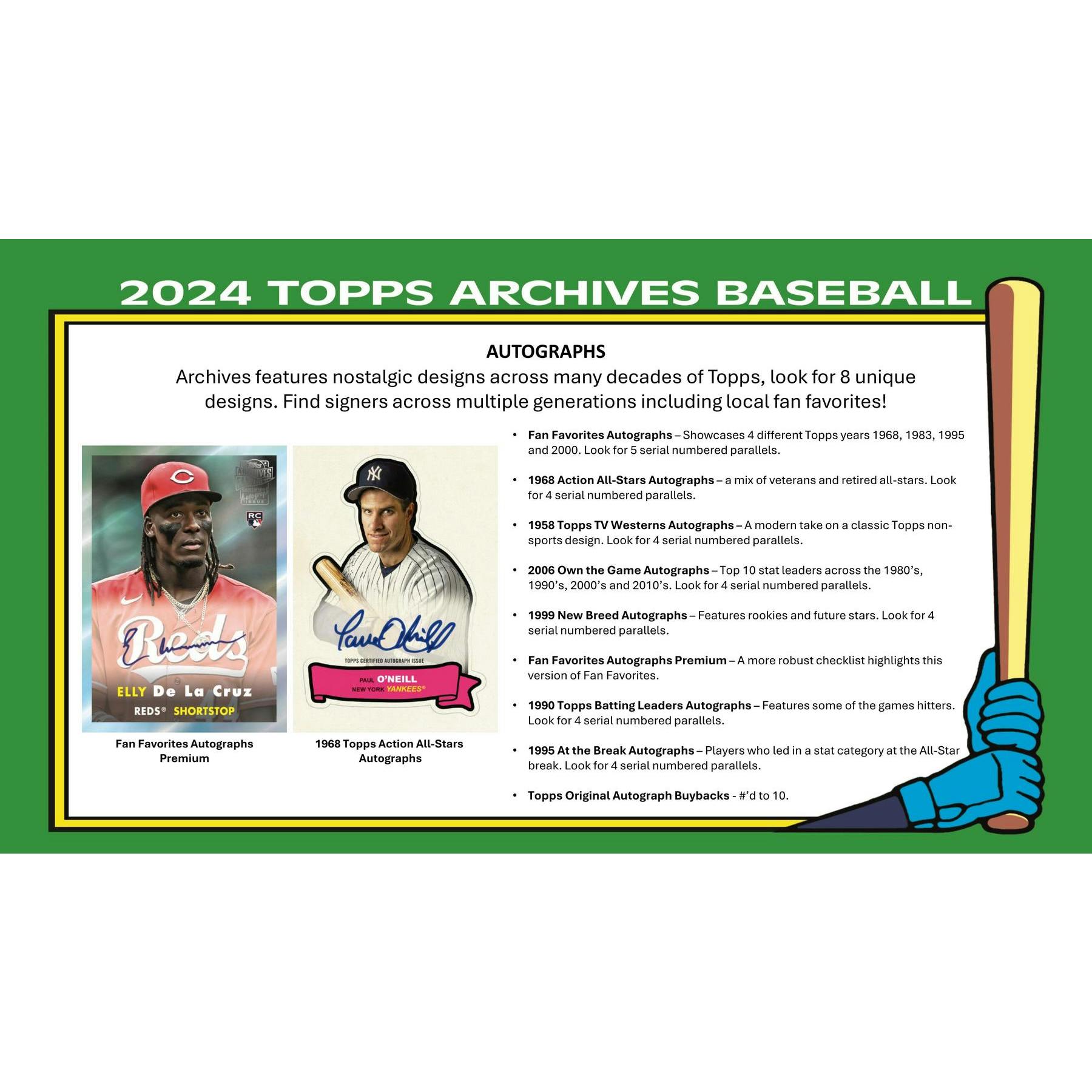 Topps 2024 Archives Baseball Trading Card Hobby Box